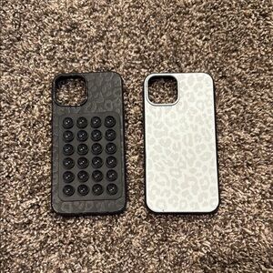 TWO cheeta print phone cases